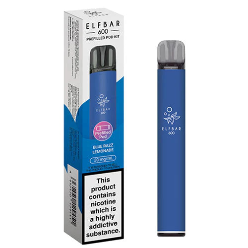 Blue Razz Lemonade 20mg Elf Bar 600 Prefilled Pod Vape Kit