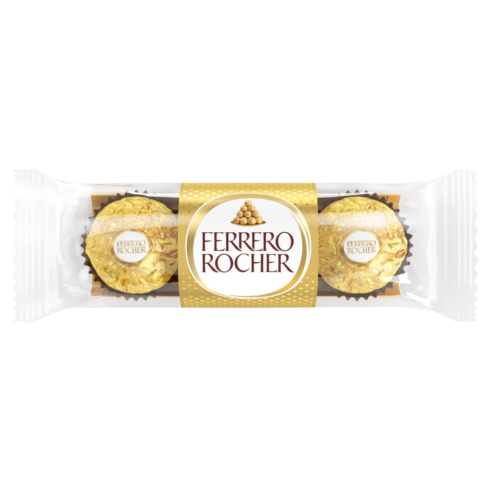 Ferrero Rocher Milk Chocolate Hazelnut Pralines Treat Pack 3 Pieces