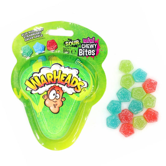 Warheads Sour Mini Chewy Bites Pack 80g