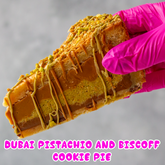 Dubai Chocolate & Biscoff Cookie Pie Slice